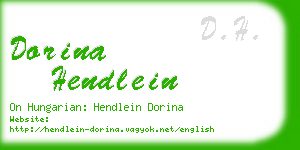 dorina hendlein business card